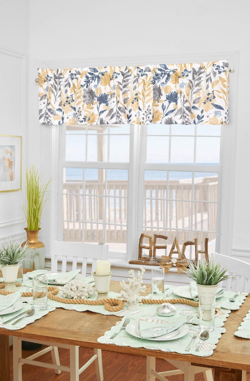 C&F Home Watercolor Natural Flowers & Leaves 100% Cotton Single Window Treatment Curtain Valance 16" x 72" All Seasons Versatile Spring Springtime Farmhouse Bedroom Guestroom Kitchen Living Room - Image 5